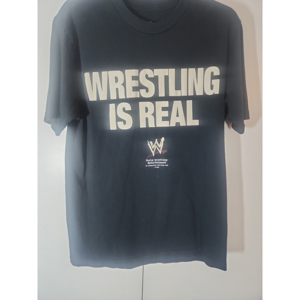 Travis Scott x WWE "Wrestling Is Real" Graphic T-Shirt Black Size M Cactus Jack